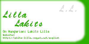 lilla lakits business card